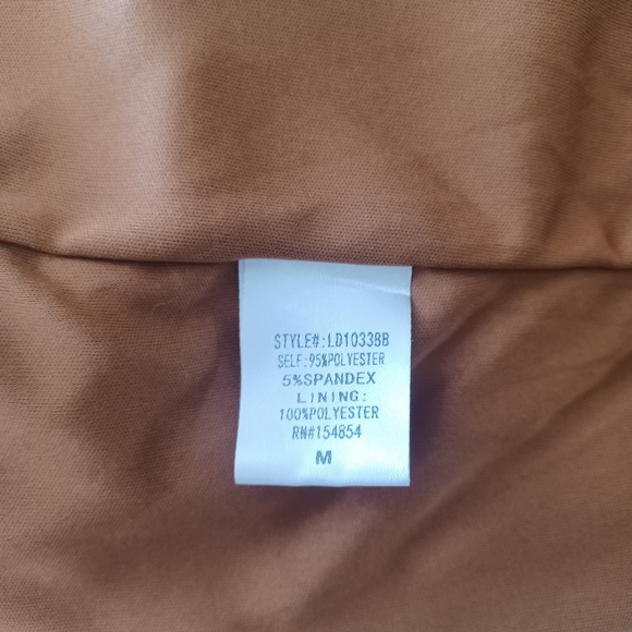 One-Shoulder Bustier Ruched Satin Effect Mini Dress Copper M - Picture 13 of 13